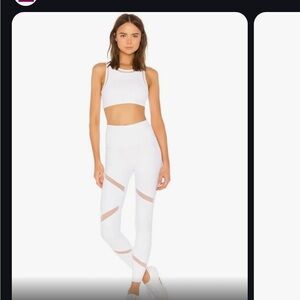 Beyond yoga white mesh leggings